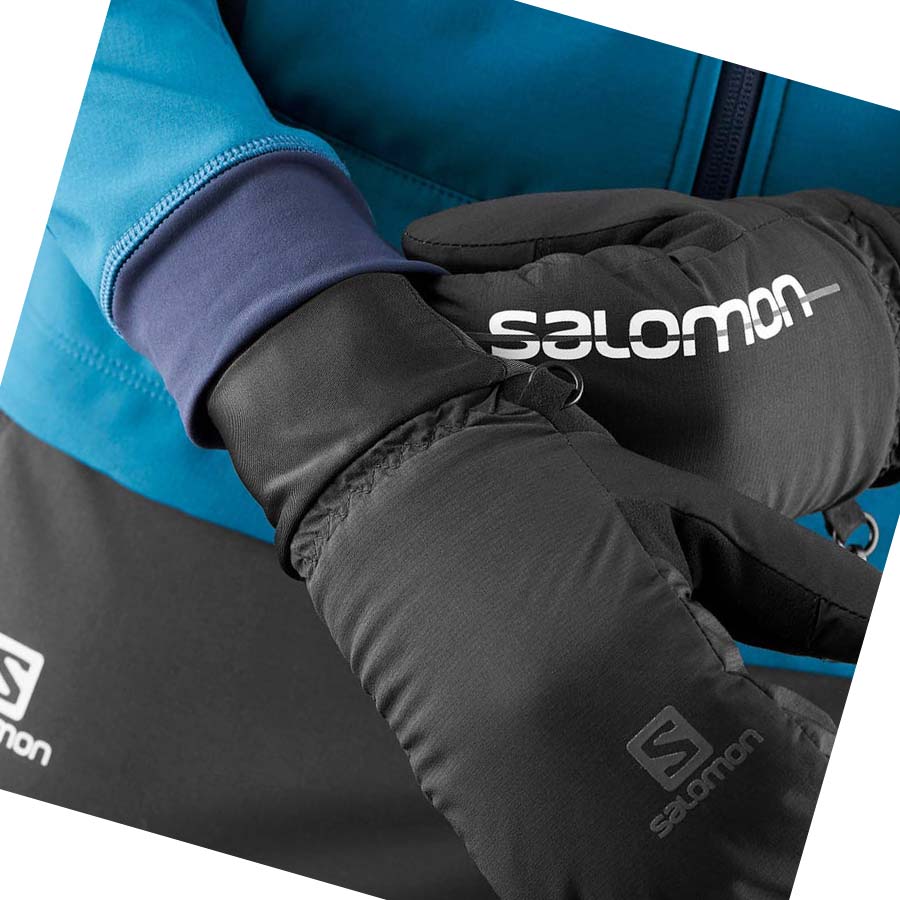 Salomon CROSS WINTER TRAINING Kesztyű Férfi Fekete | HU 2696JPQ